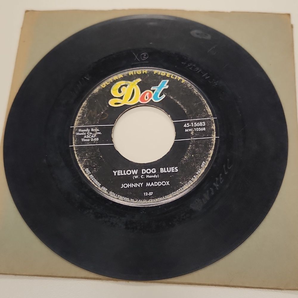 Johnny Maddox Sugar Train Yellow Dog Blues 45 RPM Vinyl Record